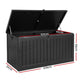 270L Outdoor Storage Box Bench Seat Toy Tool Shed Chest Black