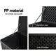 270L Outdoor Storage Box Bench Seat Toy Tool Shed Chest Black