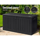 270L Outdoor Storage Box Bench Seat Toy Tool Shed Chest Black