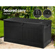 270L Outdoor Storage Box Bench Seat Toy Tool Shed Chest Black