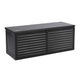 390L Outdoor Storage Box Bench Seat Toy Tool Shed Chest Rust Free Black
