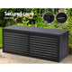 390L Outdoor Storage Box Bench Seat Toy Tool Shed Chest Rust Free Black