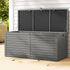 490L Outdoor Storage Box Bench Seat Toy Tool Shed Chest Rust Free - Dark Grey