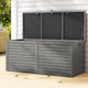 490L Outdoor Storage Box Bench Seat Toy Tool Shed Chest Rust Free - Dark Grey