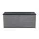 490L Outdoor Storage Box Bench Seat Toy Tool Shed Chest Rust Free - Dark Grey