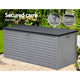 490L Outdoor Storage Box Bench Seat Toy Tool Shed Chest Rust Free - Dark Grey