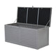 490L Outdoor Storage Box Bench Seat Toy Tool Shed Chest Rust Free - Dark Grey