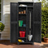 Outdoor Tall Adjustable Cupboard Cabinet Storage Unit Small Shed Black