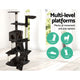 Multi Level Cat Scratching Post Cat Tree Pole Perch Climb Bed Cube Ladder Cat Tower