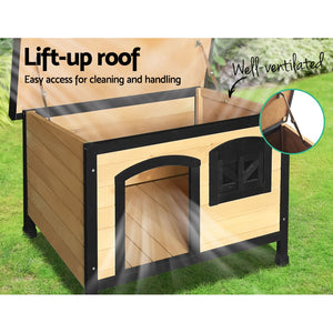 Weatherproof Dog Pet Kennel Dog House Large Wooden 96cm