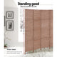 4 Panel Privacy Screen Room Divider Folding Partition Stand Home Office Rattan