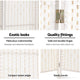 4 Panel Room Divider Screen Privacy Timber Foldable Dividers Stand White