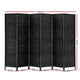 6 Panel Room Divider Screen Privacy Timber Foldable Dividers Stand Black - Afterpay - Zip Pay - Dodosales -