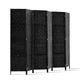 6 Panel Room Divider Screen Privacy Timber Foldable Dividers Stand Black - Afterpay - Zip Pay - Dodosales -