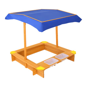 Kids Sandpit Play Outdoor Canopy Sand Pit Sand Box Shade