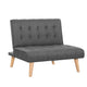 Faux Linen Sofa Bed Lounge Chair Single Seater Modular Bed Set