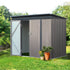 Garden Metal Shed Outdoor Storage Steel Workshop Sheds Tool 2.38x1.31M - Brown