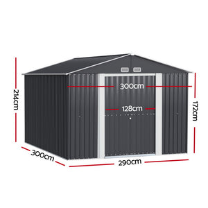 Garden Shed Outdoor Storage Sheds Tool Workshop 3x3M