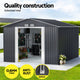 Garden Shed Outdoor Storage Sheds Tool Workshop 3x3M