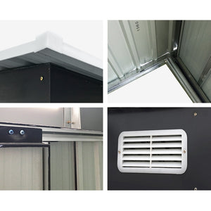 Garden Shed Metal Base Steel Outdoor Storage Sheds Tool Workshop 258cmx314cm