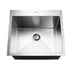53 x 50cm Stainless Steel Kitchen Sink Basin Bowl Under/Top/Flush Mount Silver