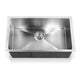 70 x 45cm Stainless Steel Kitchen Sink Basin Bowl Under/Top/Flush Mount Silver