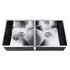 86.5 x 44cm Stainless Steel Kitchen Double Sink Basin Bowl Under/Top/Flush Mount Silver