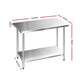 Commercial 430 Stainless Steel Kitchen Bench Table Home Food Prep 1219 x 610mm