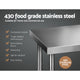 Commercial 430 Stainless Steel Kitchen Bench Table Home Food Prep 1219 x 610mm