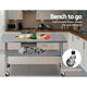Commercial Stainless Steel Kitchen Bench Table Home Food Prep On Wheels - 1829 x 762mm