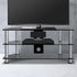 Tempered Glass Entertainment Unit TV Stand Media Shelves 3 Tiers