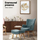 Accent Armchair Lounge Chair Ottoman Footstool Armchairs Sofa Fabric Chairs Blue