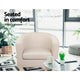 Armchair Lounge Chair Tub Accent Armchairs Fabric Sofa Chairs Beige