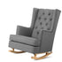 Rocking Armchair Lounge Convert To Chair Feeding Nursery - Grey