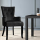 Black Dining Chair French Provincial Antique Style Tufted Button Design - Afterpay - Zip Pay - Dodosales -