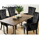 Black Dining Chair French Provincial Antique Style Tufted Button Design - Afterpay - Zip Pay - Dodosales -