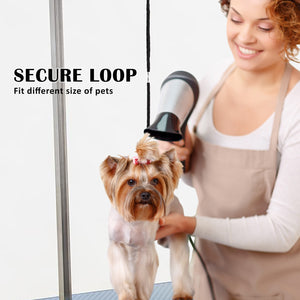 Dog Cat Pet Grooming Salon Table Height Adjustable Loop Anti Slip Vinyl Mat 120cm