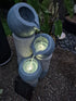 Solar Water Fountain Features Outdoor 3 Tiered LED Lights Bird Bath