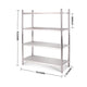 z 4 Tier Stainless Steel Shelving Unit Display Shelf Home Office 150CM
