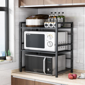3 Tier Steel Kitchen Stand Multi-Function Shelves Storage Organiser Microwave Oven - Dodosales