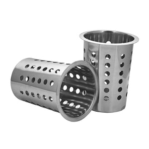 18/10 Stainless Steel Commercial Conical Utensils Square Cutlery Holder 4 Holes