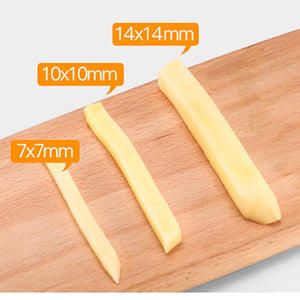 Stainless Steel 3 Blades Commercial Potato French Fry Fruit Vegetable Cutter Chips - Dodosales