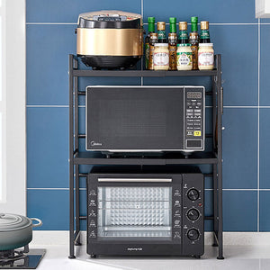 3 Tier Steel Kitchen Stand Multi-Function Shelves Storage Organiser Microwave Oven - Dodosales