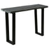 z Console Table Solid Mindi Wood Steel Legs Industrial Look 110x35x75cm -  Grey