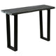 Console Table Solid Mindi Wood Steel Legs Industrial Look 110x35x75cm -  Grey - Dodosales