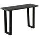 Console Table Solid Mindi Wood Steel Legs Industrial Look 110x35x75cm -  Grey - Dodosales