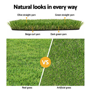 Artificial Grass 30mm 1mx20m 20sqm Synthetic Fake Turf Plants Plastic Lawn