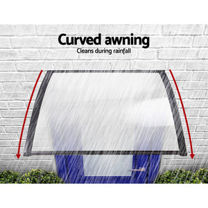 Outdoor DIY Door Window Awning French Style Cafe Canopy Sun Shield Rain Cover Transparent 1 x 2m - Dodosales