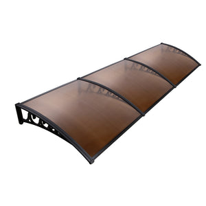 Outdoor DIY Door Window Awning French Style Cafe Canopy Sun Shield Rain Cover Brown 1 x 3m - Dodosales
