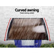 Outdoor DIY Door Window Awning French Style Cafe Canopy Sun Shield Rain Cover Brown 1 x 4m - Dodosales